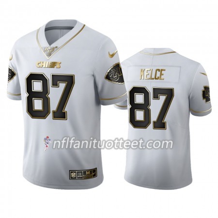 Miesten Kansas City Chiefs NFL Pelipaita Travis Kelce 87 Nike Valkoinen Golden Edition